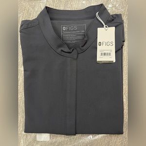 Figs Rafaela Oversized Scrub Top - Brand New Charcoal Limited Edition PRIDE XXL